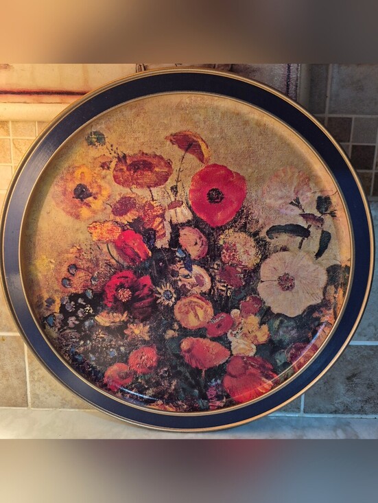 sunshine biscuit Other - Sunshine Biscuit tin tray featuring a floral artwork by Odilon Redon